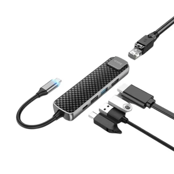 Hoco HB23 Easy view 5-in-1 Multimedia USB Type-C Hub – View 4