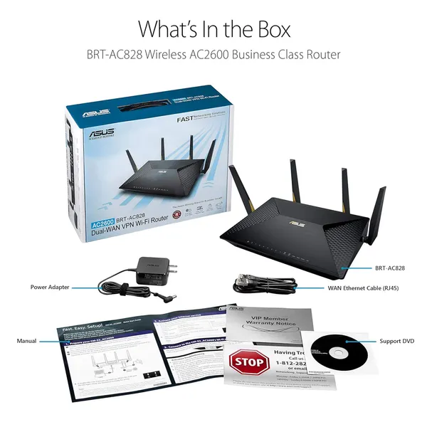 ASUS BRT-AC828 AC2600 Dual-WAN VPN Wi-Fi Router – View 3