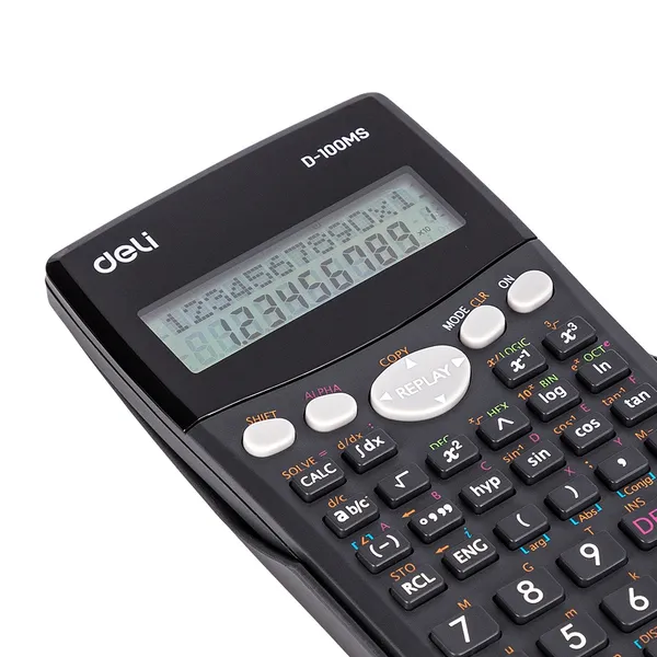 Deli ED-100MS Scientific Calculator 300 Functions – View 2