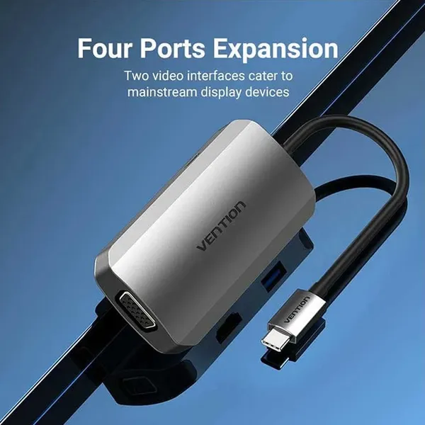 Vention TOAHB Multi-function USB-C 4-in-1 Docking Station – View 3