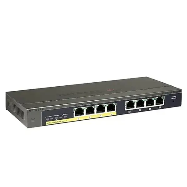 Netgear GS108PE 8-Port Pro Safe Gigabit Manage Plus Network Switch – View 2