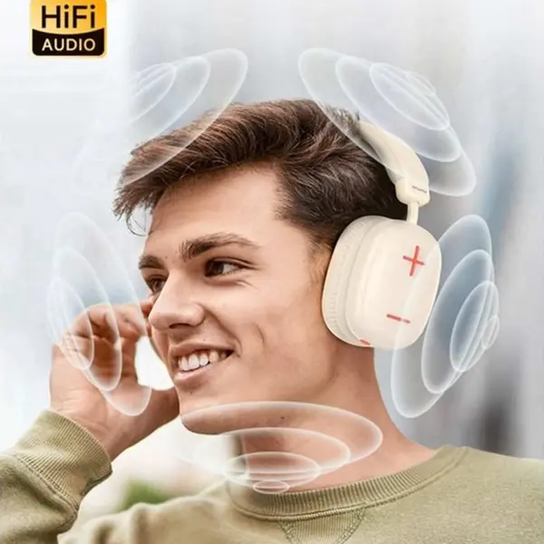 Awei AT6 Bluetooth Wireless Gaming Sport Headphone – Color: White – View 2