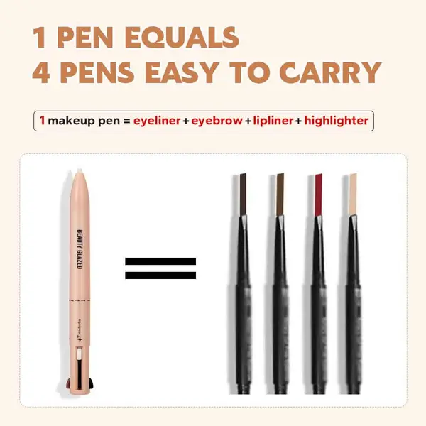 Beauty Glazed 4 in 1 Multi-Use Makeup Pen – Eyes, Lips, Brows, Contour – View 2