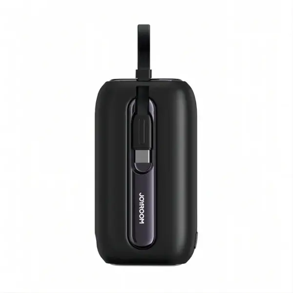 Joyroom JR-L012 Colorful Series LED Digital Display Dual Cables Power Bank – Color: Black – View 1