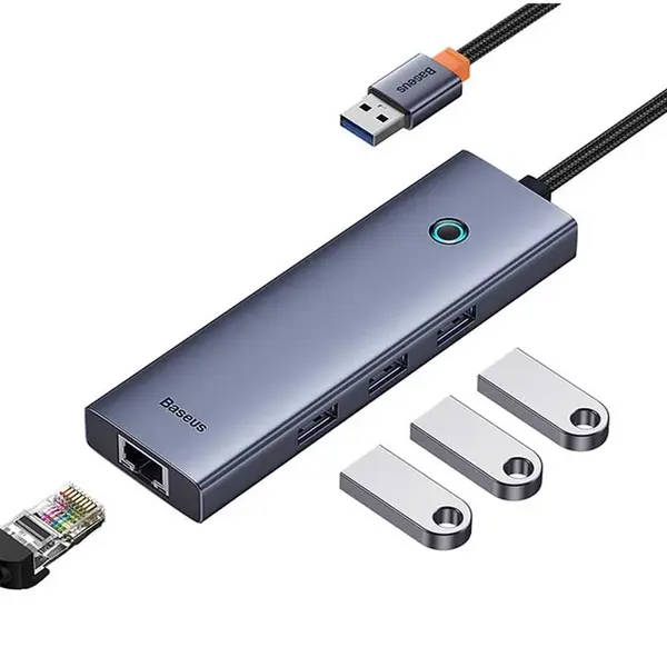 Baseus B0005280A813 Flite Series 4-Port HUB LAN Adapter – View 2