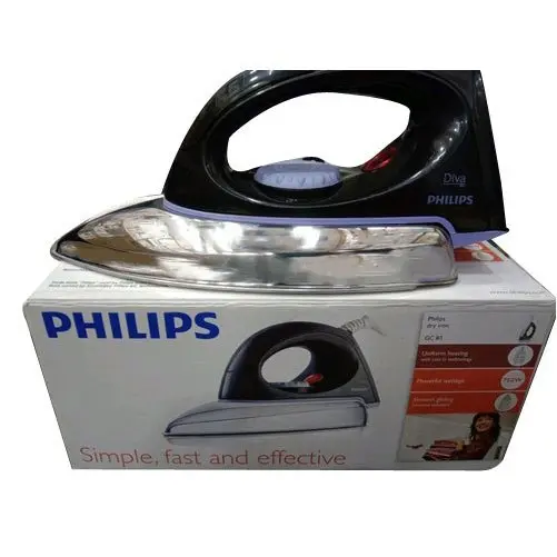 Philips GC0083/00 Diva Energy-Efficient Black Dry Iron with Linished Soleplate – View 4