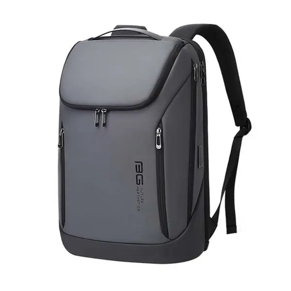 Bange BG-2517 Men Business Waterproof Backpack with USB Port – Color: Gray – View 1