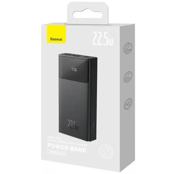 Baseus Star Lord 20,000mAh 22.5W Digital Display Fast Charge Power Bank – Color: Black – View 4