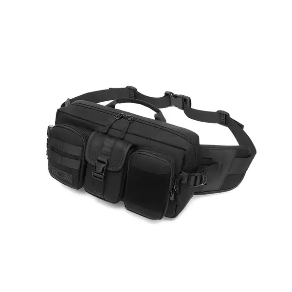 OZUKO 9449 Hard Shell Waterproof Waist Bag With USB Charging Port – View 2