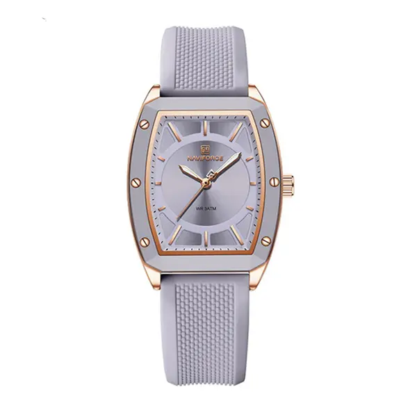 NAVIFORCE NF5049 Movement Fashion Barrel-Shaped Women’s Watch – Dial Color: Purple, Strap Color: Purple – View 1