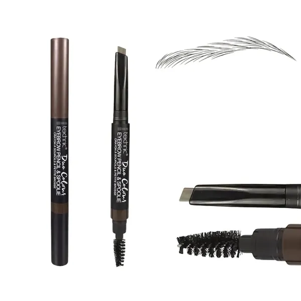 Technic Duo Colour SuitableEyebrow Pencil & Spoolie - Dark – View 2