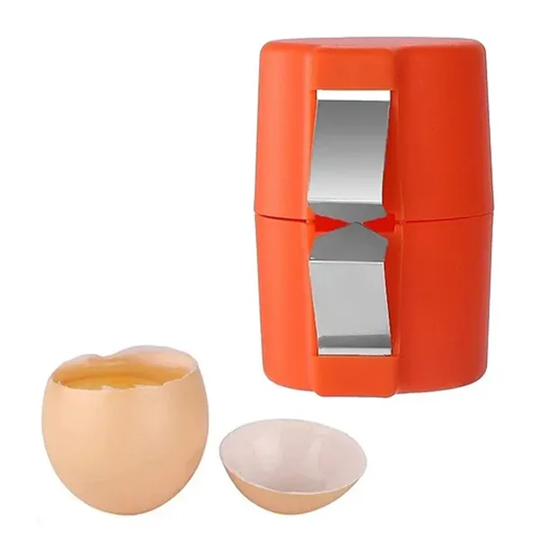 Hemico egg cracker Tool for Raw Eggs Shell Opener Handheld Eggs Breaker – Color: Orange – View 1