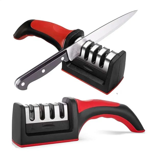 3 Stages Quick Knife Sharpening Tool With Non-slip Base – View 2