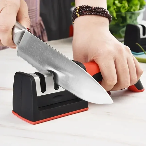 3 Stages Quick Knife Sharpening Tool With Non-slip Base – View 3