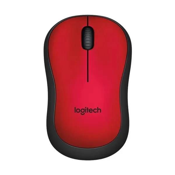 Logitech M221 Silent Optical Wireless Mouse – Color: Red – View 1