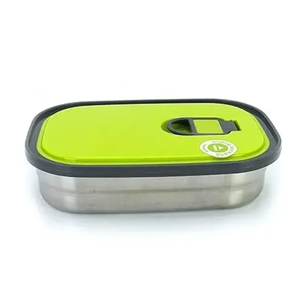 Tedemel Food Container Rectangle Stainless Steel Lunch Box – Color: Green – View 2