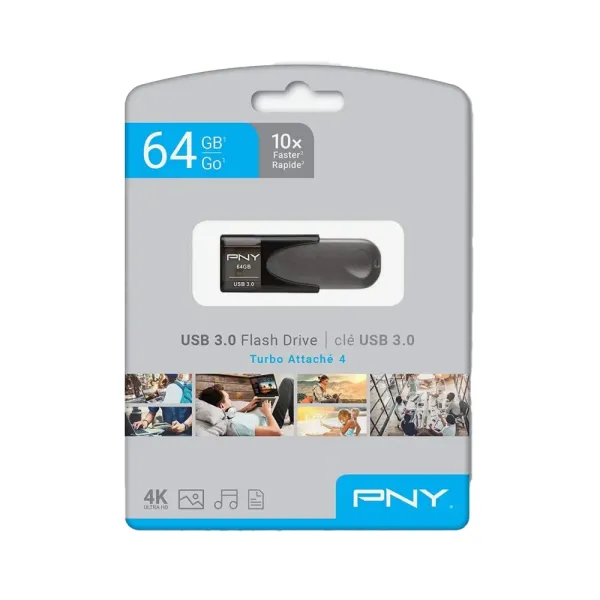 PNY Elite Turbo Attache 4 64GB USB 3.2 Pen Drive – Storage Capacity: 64 GB – View 2