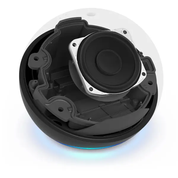 Amazon Echo Dot 5th Gen LED Display Smart Speaker with Clock – Color: Black – View 3