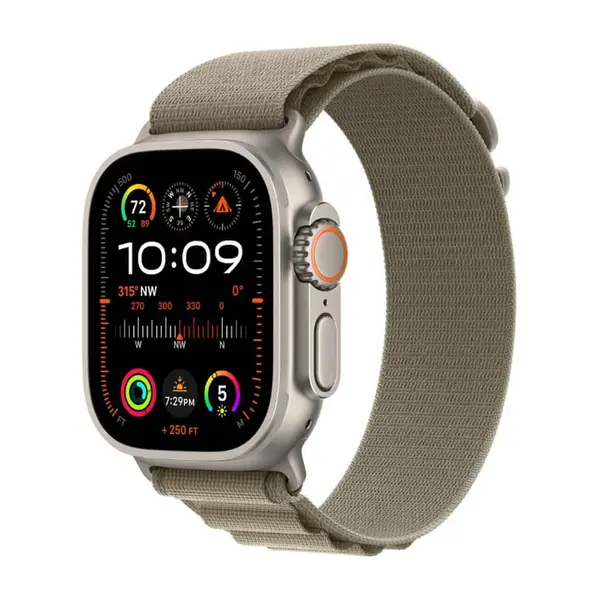Apple Watch Ultra 2 with Alpine Loop GPS + Cellular Smartwatch – Color: Green – View 2