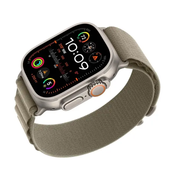 Apple Watch Ultra 2 with Alpine Loop GPS + Cellular Smartwatch – Color: Green – View 3