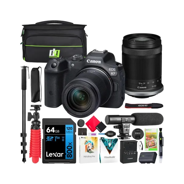 Canon EOS R7 with RF-S18-150mm F3.5-6.3 IS STM Lens Mirrorless Camera – View 2