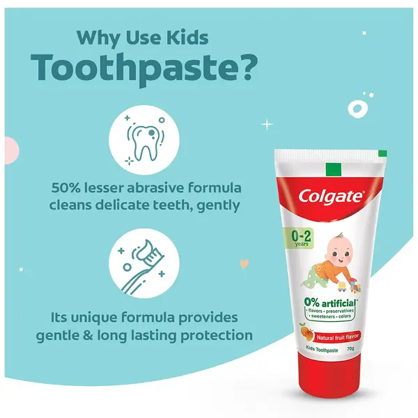 Colgate Kids 0-2 yrs Premium Fluoride Free Toothpaste 70gm – View 5