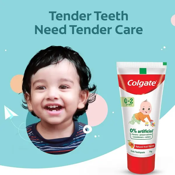 Colgate Kids 0-2 yrs Premium Fluoride Free Toothpaste 70gm – View 4