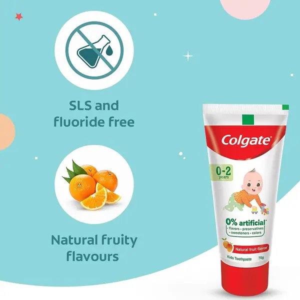 Colgate Kids 0-2 yrs Premium Fluoride Free Toothpaste 70gm – View 2