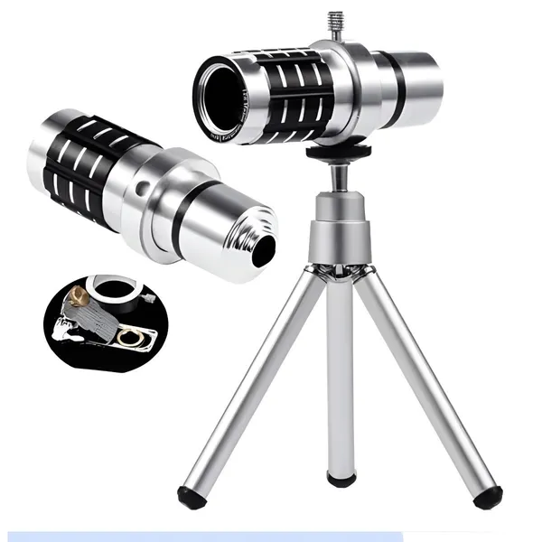 12x Mobile Telephoto Lens with Tripod – View 1