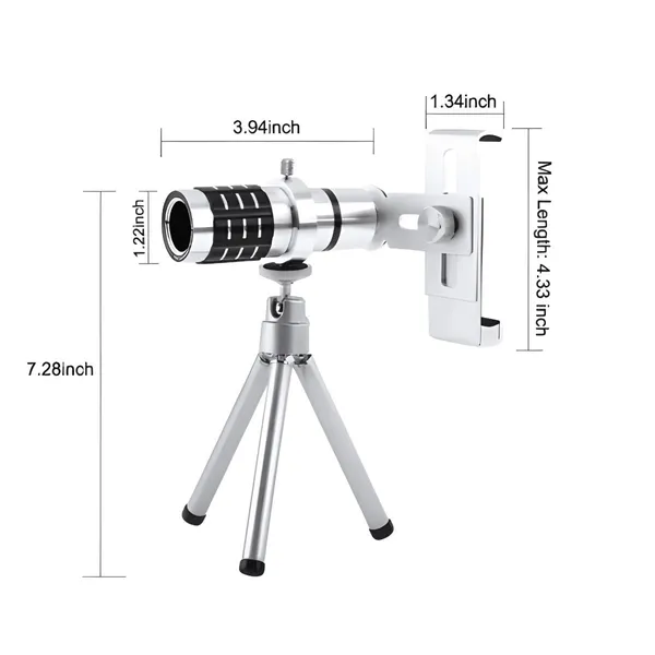 12x Mobile Telephoto Lens with Tripod – View 3