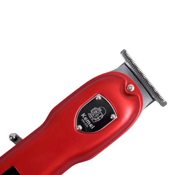 Kemei KM-026 Rechargeable Beard and Hair Clipper Trimmer For Men – Color: Red – View 3