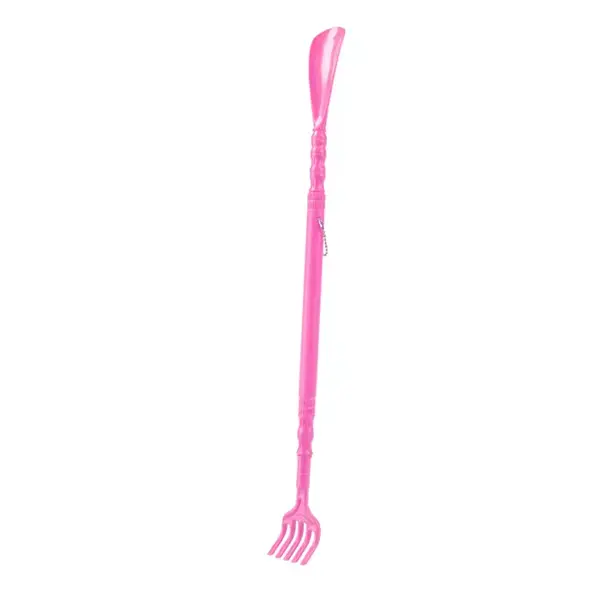  2-in-1  Back Itch Scratcher & Body Massage Stick – Color: Pink – View 1