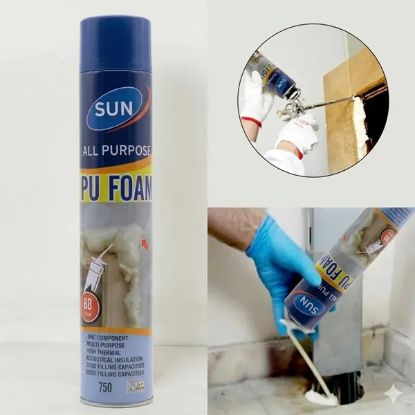 Sun Expanding Waterproof PU Foam Spray Sealant-750 ml – View 1