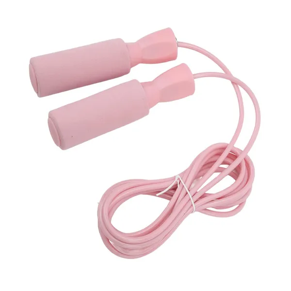 Steel Wire Jumping Rope Adjustable Skipping Rope – Color: Pink – View 3