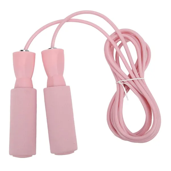 Steel Wire Jumping Rope Adjustable Skipping Rope – Color: Pink – View 1