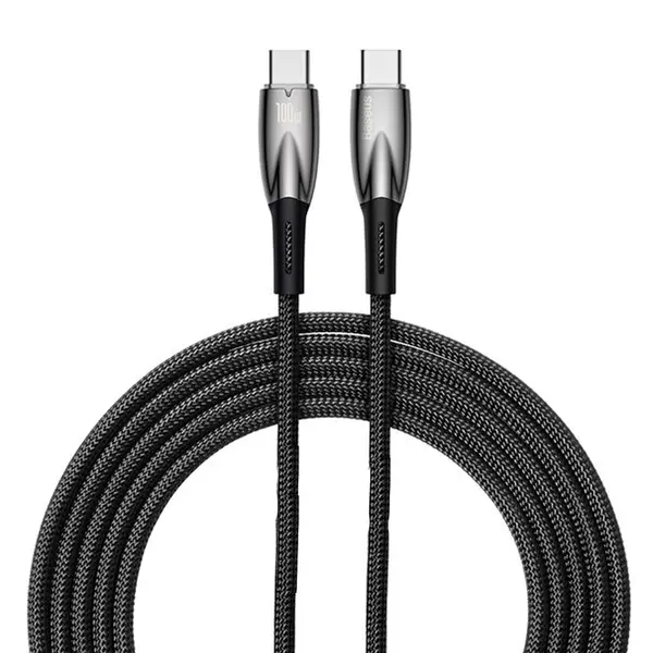 Baseus Glimmer 100W USB-C to USB-C 1m Fast Charging & Data Sync Cable – View 1
