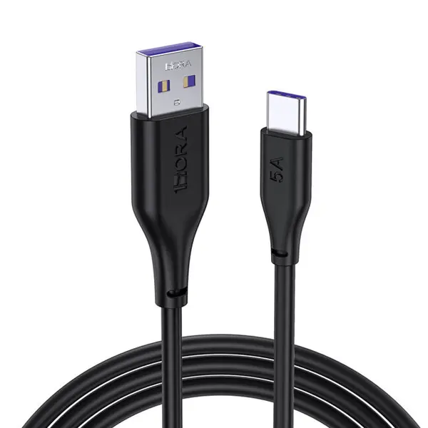 1HORA V8 Series 5A USB-A to Type-C 1M Fast Charging & Durable Design Data Cable  – View 2
