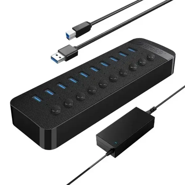 Orico CT2U3-10AB 10 Port USB 3.0 Hub With Individual Switch – View 3