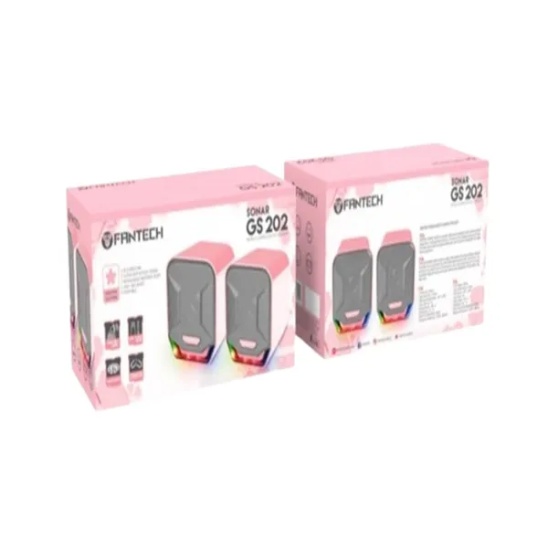 Fantech Sonar GS202 Sakura Edition USB & 3.5mm RGB Gaming Speaker  – View 2