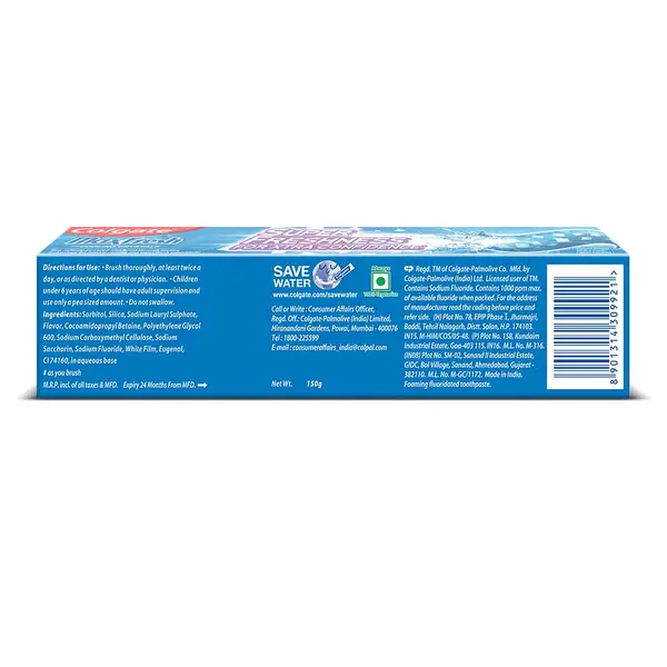 Colgate Max Fresh Blue Gel Unisex Adults Toothpaste – Quantity: 150 g – View 6