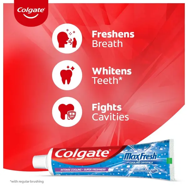 Colgate Max Fresh Blue Gel Unisex Adults Toothpaste – Quantity: 150 g – View 4