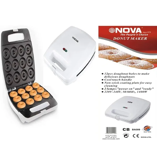 Nova NT-199DMT Delicious 12Pcs Doughnuts Maker 1400W – View 3