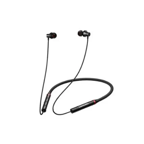 Lenovo HE05X Bluetooth Neckband Earphone Black Color – View 1