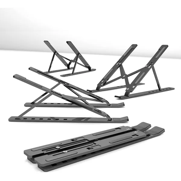 Yuanxin X-ZJ801 Retractable Adjustable Laptop Stand with Anti Slip Pad – Color: Black – View 2