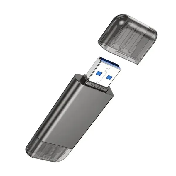 Hoco HB39 2-in-1 USB & Type-C 3.0 Card Reader – View 2