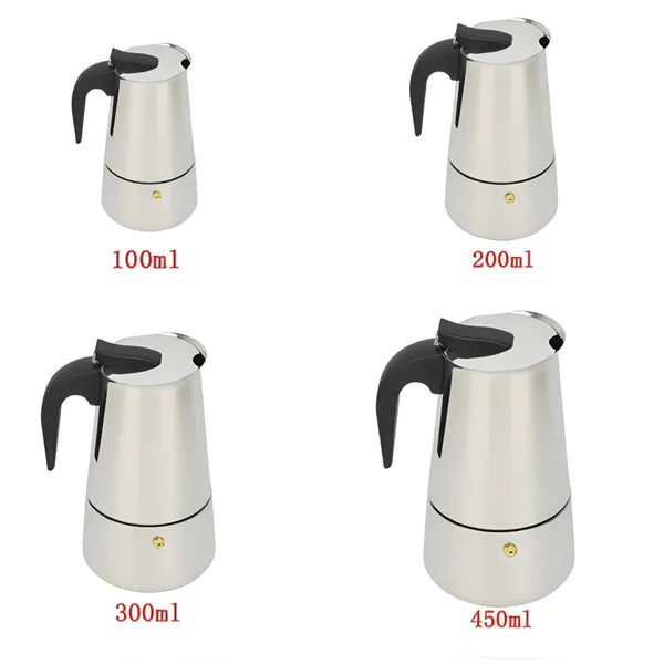 Stainless Steel Coffee Maker Moka Pot Espresso Maker – View 3