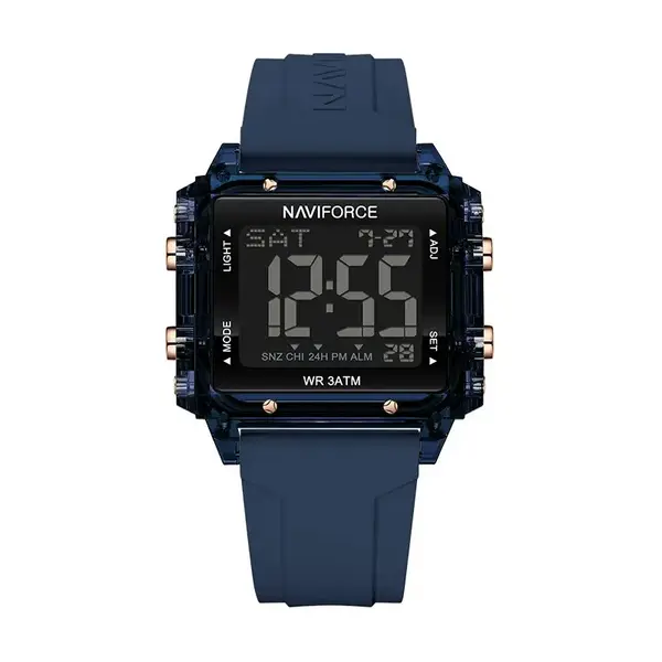 NAVIFORCE NF7101 Casual Sports Electronic Women's Watch  – Dial Color: Blue, Strap Color: Blue – View 1
