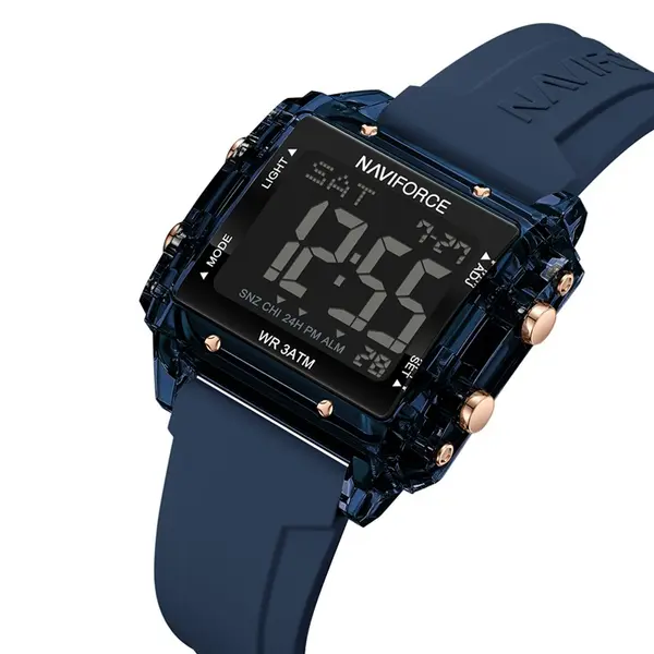 NAVIFORCE NF7101 Casual Sports Electronic Women's Watch  – Dial Color: Blue, Strap Color: Blue – View 3
