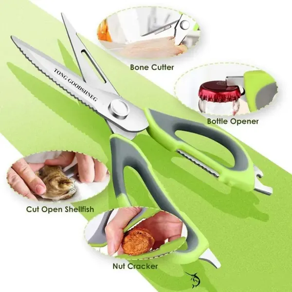 Multi-functional 7 in 1 Stainless Steel Kitchen Scissors – View 4