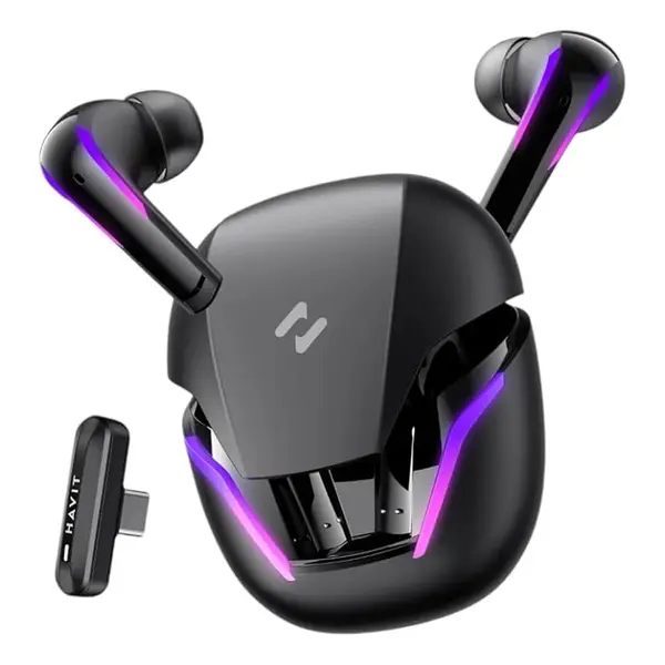 Havit TW970 RGB Tws Bluetooth Gaming Earbuds With Dongle – Color: Black – View 1